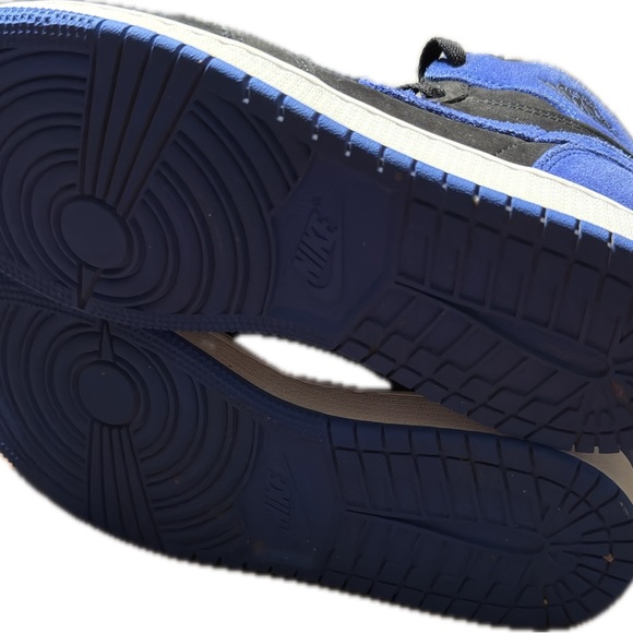 Jordan Retro 1s Black and Blue High-Top Sneakers - Picture 5 of 5